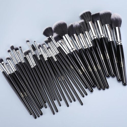 Make up Brushes set 29pcs MSQ Professional Cosmetics Brushes with Adjustable Belt Makeup Bag Foundation Powder Brush Eye Shadows Brushes Concealer Blending Brushes for Women/Girls/Artists/Holiday gift
