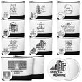 Paterr 20 Pcs Book Lover Gifts for Women Inspirational Bookish Canvas Makeup Bag with Zipper and Mini Compact Mirrors Librarian Appreciation Gift for Book Reading Student Teacher Writer Bookworm