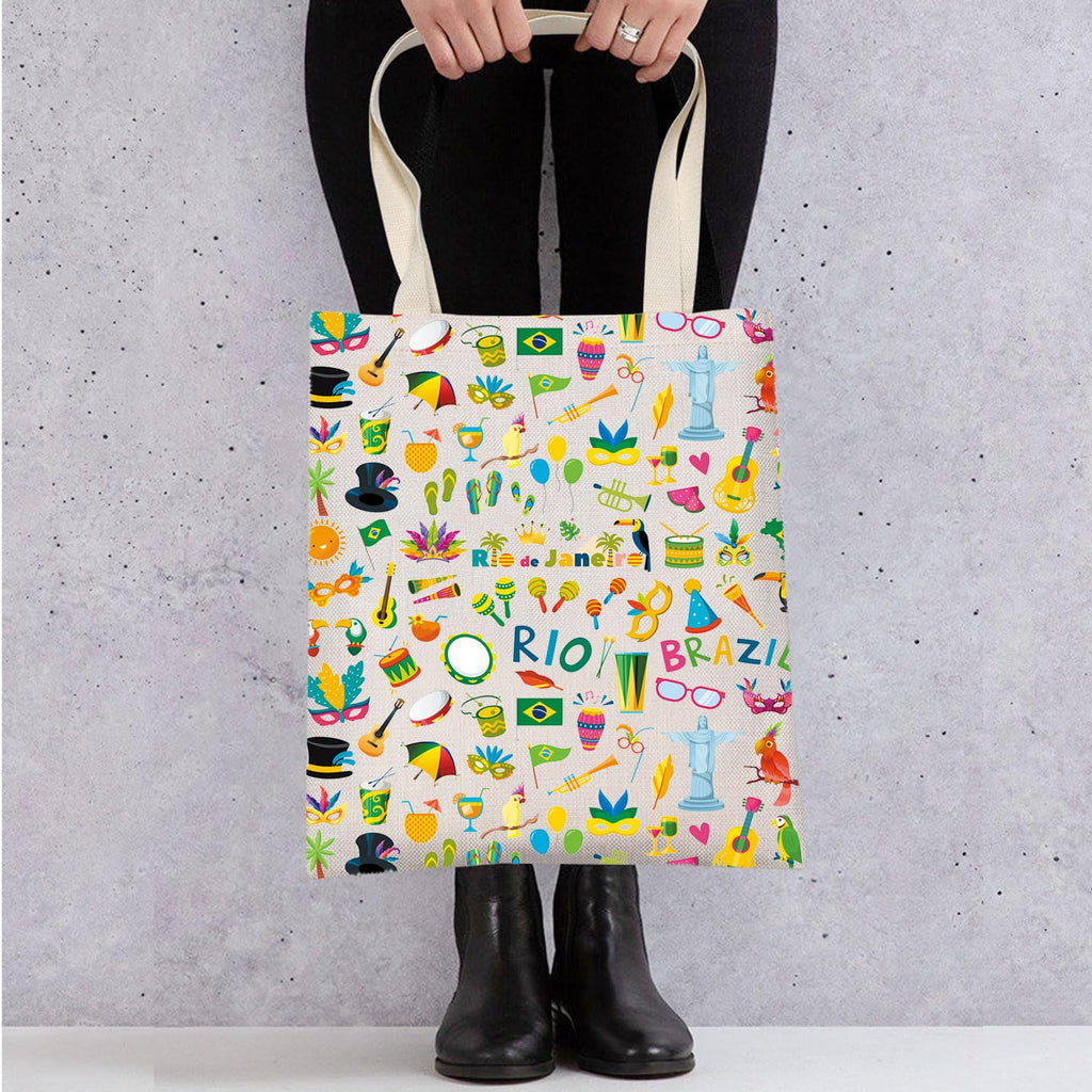 WZMPA Brazil Travel Bag Brazil Souvenir Gifts Rio De Janeiro Makeup Zipper Pouch Bag Brazil Trip Merchandise (Rio Brazil T)