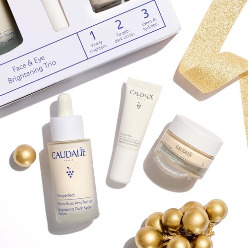 Caudalie Dark Spot Brightening Trio | Vinoperfect Serum + 2 Travel-Size Skin Care Products