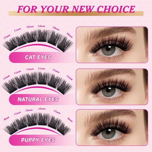 Lash Clusters 3D Effect Individual Lashes Kit NYCAAR 154pcs 200D D Curl 9-16MIX Eyelash Clusters Wispy Lashes Fluffy Cluster Lashes Kit with Lash Glue Remover Applicator Easy to Use for Beginners