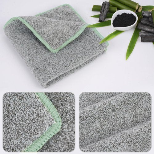 SINLAND Microfiber Face Cloths Highly Absorbent Washcloths Soft Feel Fingertip Towels Multi-Purpose Wash Cloths for Bathroom, Gym, Hotel, Spa and Kitchen, 12Inch x 12Inch