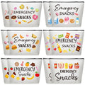 Reginary 12 Pcs Emergency Snack Bags Bulk Food Makeup Bag Foodie Zipper Cosmetic Pouch Reusable Emergency Snack Pouch for Women Girls Trip Gifts Favors School Work Travel Organizer