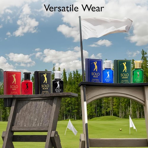 NovoGlow Mini Fragrance Set for Men - 4-Piece EDP Collection in Red, Blue, Black & Green - Woody, Citrus & Spicy Scents - 30ml Each, Paraben-Free