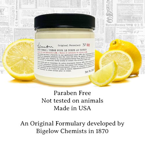 C.O. Bigelow Lemon Body Cream - Moisturizing Lotion for Dry Skin with Shea Butter | 8oz
