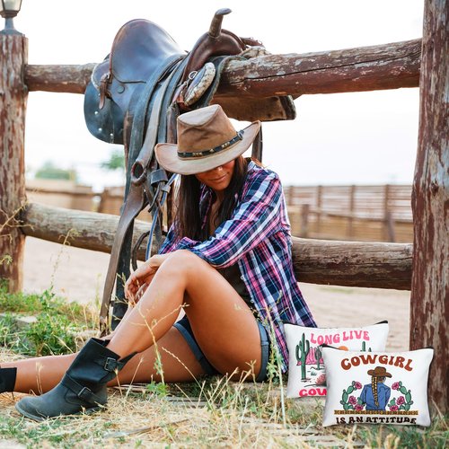 Reginary 18 Pcs Cowgirls Makeup Bag Disco Western Cosmetic Bag with Zippers Cowgirl Gifts Disco Party Favors Pouch for Women Girls Birthday Stuff Supplies