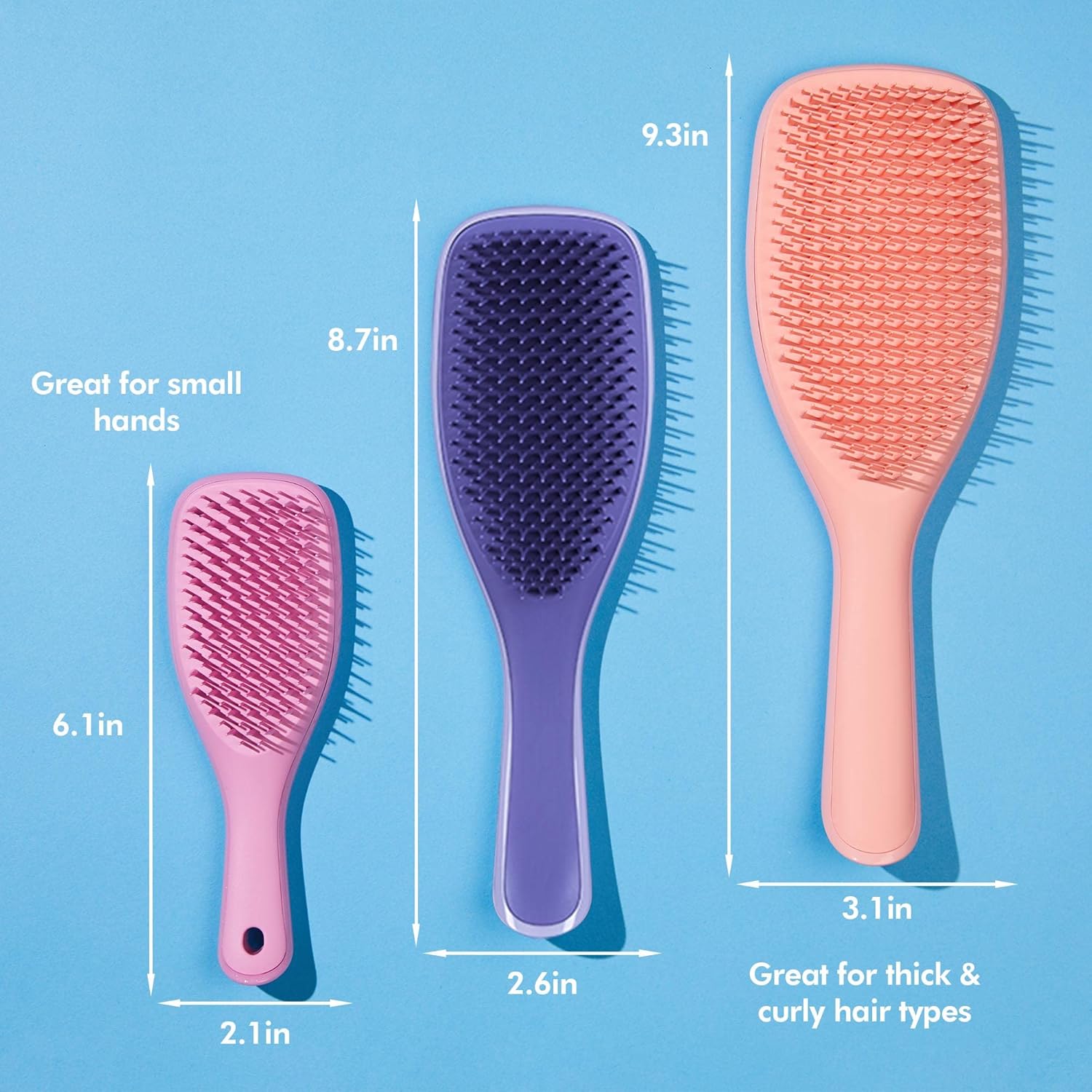 Tangle Teezer Ultimate Detangler Brush Duo - Effortlessly Eliminate Knots & Reduce Breakage | Rosebud & Lilac Purple