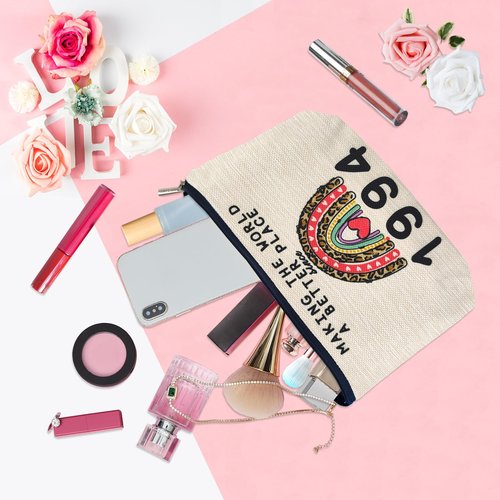 Happy 31st Birthday Gifts for Her Women, 1994 Dirty 31 Year Old Birthday Decorations Makeup Bags for Coworker, Wife, Sister, Best Friend Female, Mothers Day, Christmas Party, Cosmetic Travel Pouch