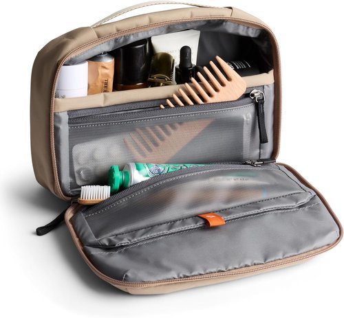 Bellroy Hanging Toiletry Kit - 3L Travel Bag for Men & Women | Stylish Stone Design