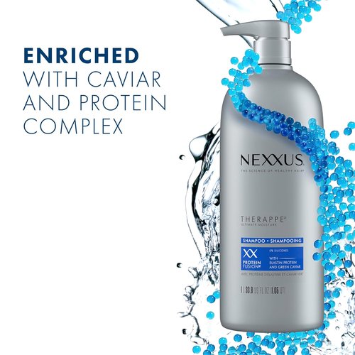 Nexxus Therappe & Humectress Shampoo and Conditioner Set - Silicone-Free Moisturizing Formula | 33.8 oz Each for Thicker, Stronger Hair