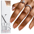 BTArtboxnails XCOATTIPS French Tip Nails, 160pcs Short Square Brown French Tip Press on Nails, French Tip Gel Nails for DIY Nail Art