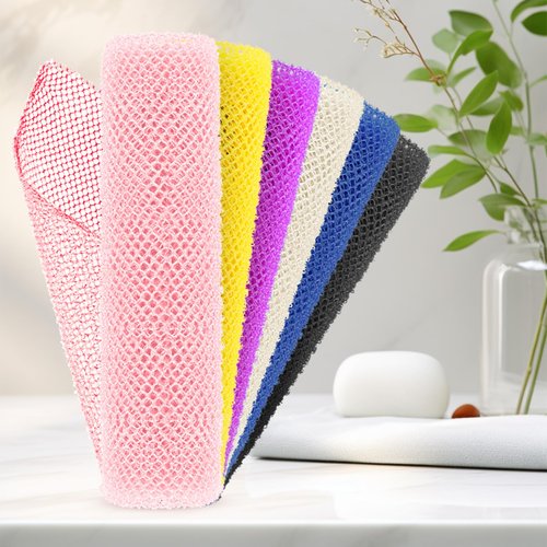 SpiralScgv 6 Pieces African Net Sponge – Effective Deep Cleansing and Exfoliating Mesh for Glowing Skin – Stretchable, Quick-Dry Exfoliating Bath Sponge(Pink, Yellow, Purple, Blue, Black, Off-White)