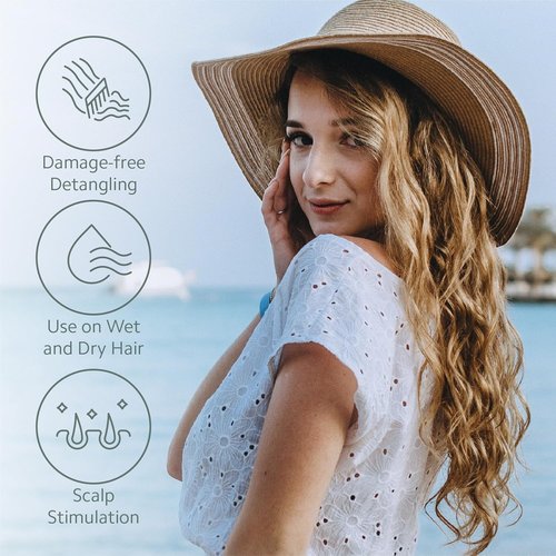 KP3 Kona Paddle Brush - Professional Styling Tool for Smooth, Sleek Hair | Ideal for All Hair Types