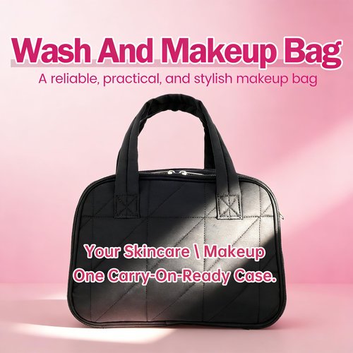 LSCSJUNS 2Pack Travel Toiletry Bag, 10L Wet Dry Separation Toiletry Bag With Handle, Waterproof Two Way Zipper Cosmetic Travel Large Capacity Compartmental Makeup Organizer Bag for Travel Trip