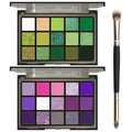 UCANBE Eyeshadow Palette Set - 2pcs Green & Purple Shimmer Matte Metallic Colors | Eye Makeup Kit for Halloween Cosplay