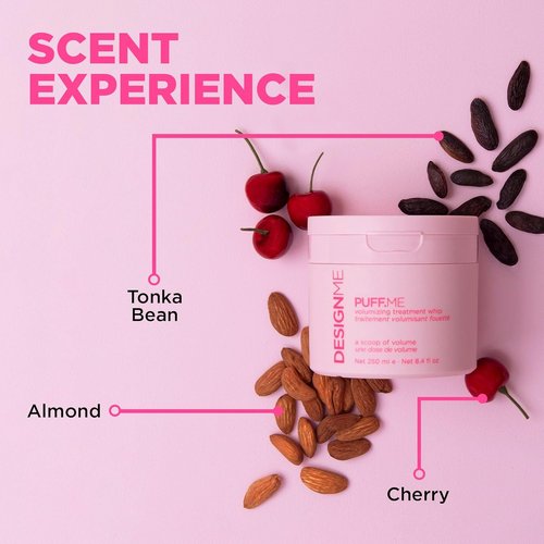 Design.Me PUFF.ME Volumizing Treatment Whip - Lightweight Hair Mask with Hyaluronic Acid for Fine & Medium Hair | Adds Volume & Thickness