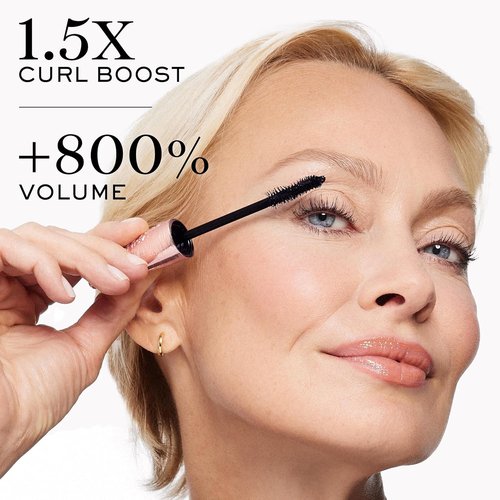 Lancôme Curl Goddess Mascara - Volumizing & Curling Formula for Dramatic Lashes | 01 Black, 30H Hold