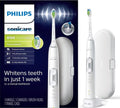 Philips Sonicare Rechargeable Electric Toothbrush - Pressure Sensor, 3 Modes, Travel Case | White HX6877/21