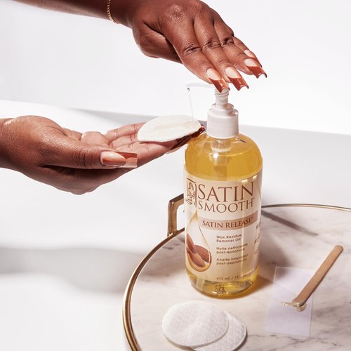 Satin Smooth Satin Release Wax Residue Remover Oil, Post-Wax Treatment Fast-Dissolving, 16 oz, 1-pack