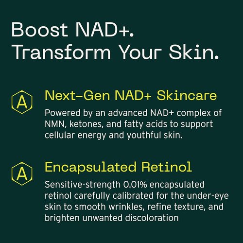 Aramore NAD+ Renewing Eye Cream - Brightens Dark Circles & De-Puffs for Youthful Eyes | 15ml