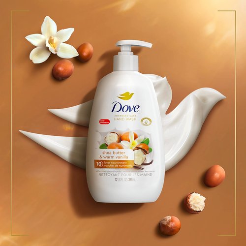 Dove Advanced Care Hand Wash Deep Moisture 4 Count for Soft, Smooth Skin, More Moisturizers & Advanced Care Hand Wash Shea Butter & Warm Vanilla 4 Count for Soft, Smooth Skin