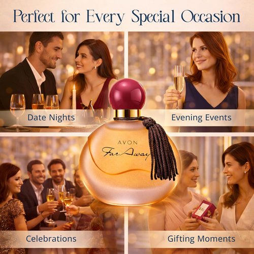 AVON Far Away Eau de Parfum for Women - Long-Lasting Amber Floral Scent - Elegant 1.7 fl oz Travel Spray