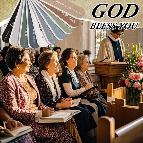 Lanties 50 Pcs Christian Gifts for Women Bulk Religious Easter Gift Christian Nail File Bulk Mini Bible Scripture Emery Board Nail Files Religious Appreciation Gifts for Employee Staff Coworker