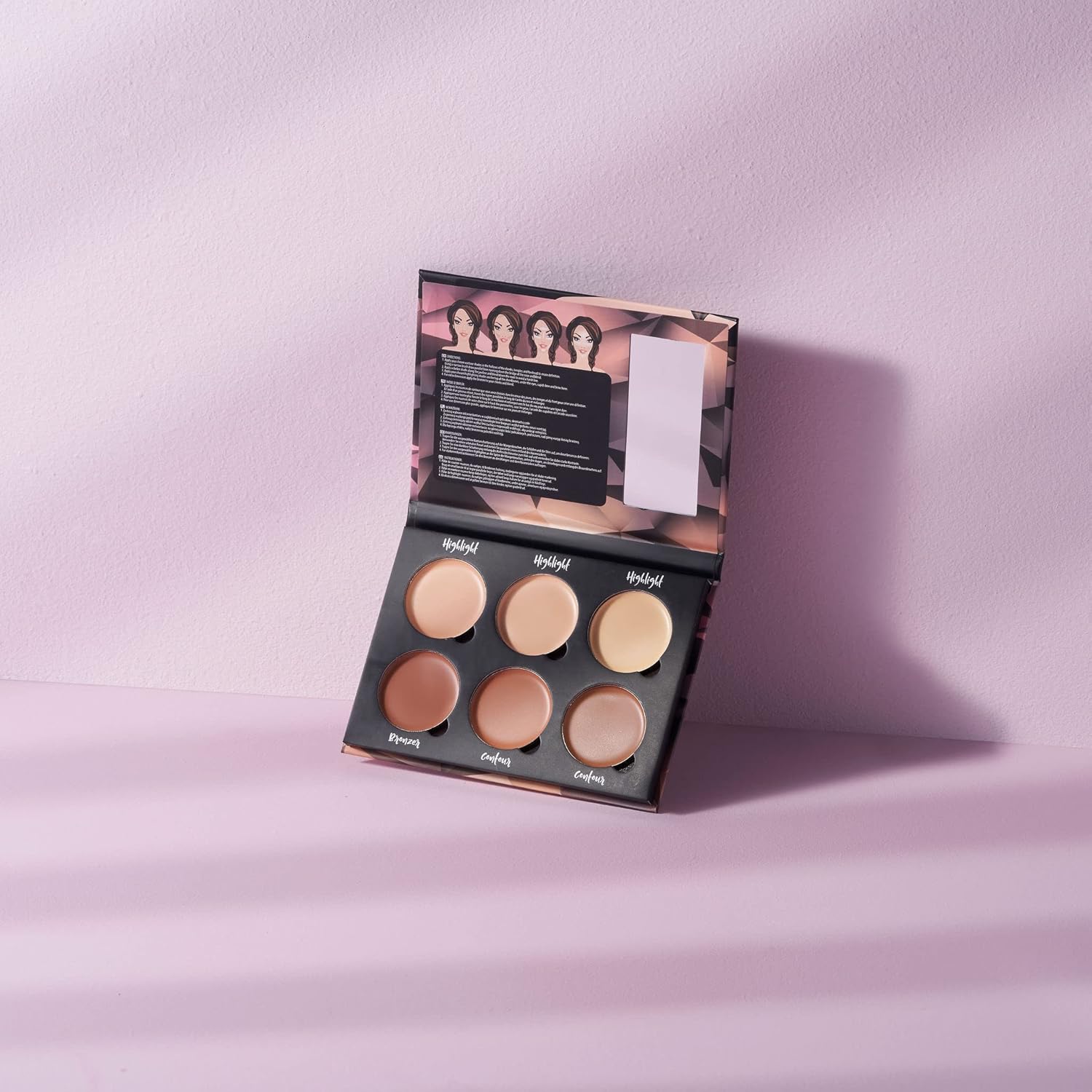 W7 Lift & Sculpt Cream Contour Kit - Highlighting & Contouring Makeup Palette with Instructions