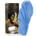ACLMFUP African Net Bath Sponge for Deep Exfoliation, Reusable Washing Net for Luxurious Lather and Smooth Skin, Gentle Enough for Face and Effective for Body（Blue）