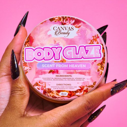 Canvas Beauty Body Glaze, Scent From Heaven – Sweet Cherries & Star Anise, Moisturizing Non-Greasy Body Butter for Women With Beeswax, Jojoba Oil, and Rice Bran for Soft and Glowy Skin