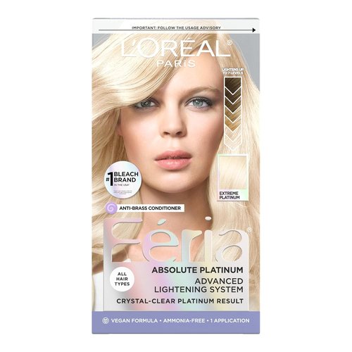 L'Oreal Paris Feria Hair Color - Multi-Faceted Shimmering Extreme Platinum | 1 Pack Hair Dye Kit
