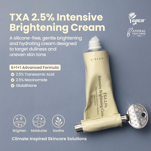 AXIS-Y Brightening Cream - Intensive Tranexamic Acid Moisturizer with Niacinamide & Glutathione for Dark Spots (1.69 fl. oz.)