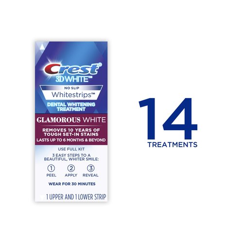 Crest 3D Whitestrips, 1 Week Smile Transformation, Whitestrips 3D White, Teeth Whitening Strip Kit, 14 Treatments (Each with 1 Upper/1 Lower), 28 Strips