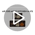 Halloween Pumpkin Kitchen Mats Set of 2 - 24x35 & 24x59 Black