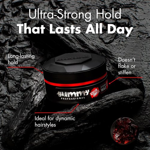 Skiennix Gummy Hair Styling Wax for Men - Ultra Hold Water-Based Pomade - 150ml with Provitamin B5 & Keratin