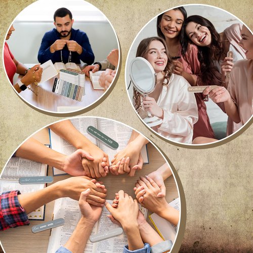 Lanties 50 Pcs Christian Gifts for Women Bulk Religious Easter Gift Christian Nail File Bulk Mini Bible Scripture Emery Board Nail Files Religious Appreciation Gifts for Employee Staff Coworker