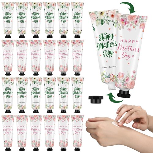 Loopeer 24 Pcs Mother's Day Hand Cream Gift Set - Bulk Gifts for Mom, Travel Size Lotion for Appreciation from Daughter or Son Mothers Day Gifts Bulk