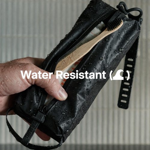 Gravel Mini Hanging Toiletry Bag for Men and Women - Comes in 3 Sizes, Water-Resistant, Durable, Compact, Dopp Kit Travel Toiletry bag (Black)