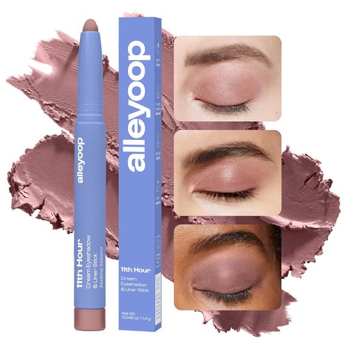 ALLEYOOP 11th Hour Waterproof Cream Eyeshadow Stick - Long-Lasting Smudge-Proof Pencil in Mauve Matte