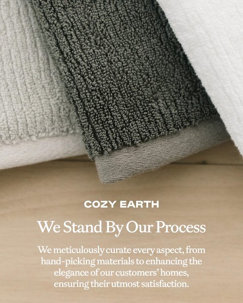 Cozy Earth Ribbed Washcloth Set - 60% Cotton 40% Viscose from Bamboo Bathroom Washcloths - Soft & Absorbent Textured Ribbed Pattern - 4 Pack White