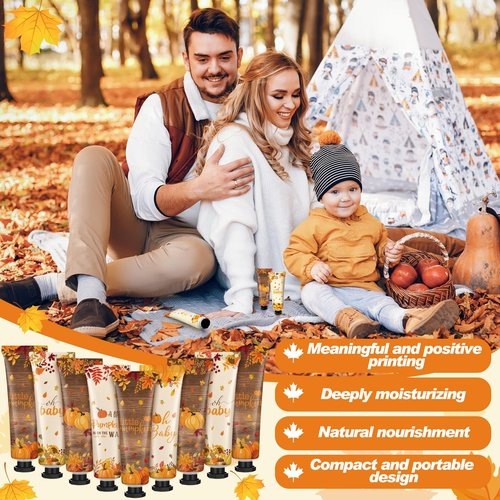 Dansib 40 Pcs Thanksgiving Baby Shower Hand Cream Bulk Hand Cream Gifts a Little Pumpkin Baby Shower Party Favors for Guests Travel Size Lotion Autumn Thanksgiving Wedding Birthday Party Supplies