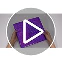 Purple Holographic Tablecloth 40x108 Inch - Shimmering Disposable Plastic Cover for Parties