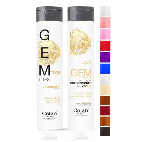 Celeb Luxury Intense Color Depositing Shampoo - Vegan Semi-Permanent Hair Dye with BondFix Rebuilder | Plant-Based Color Care