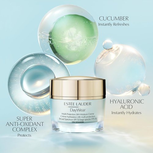 Estée Lauder DayWear Anti-Aging Moisturizer - 24H Hydration Cream with SPF 15 for Radiant Skin