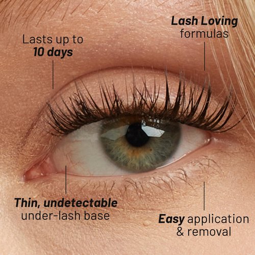 Lilac St - Midnight Dramatic Faux Eyelash Clusters (14mm) - Dark & Lush - DIY Lash Extension Wisps - Lightweight & Lifelike - Lasts 10 Days - Cruelty Free, Vegan, Women Founded - 10 Lashes