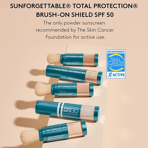 Colorescience Brush-On Sunscreen Mineral Powder - Ideal for Sensitive Skin | SPF 50 Protection