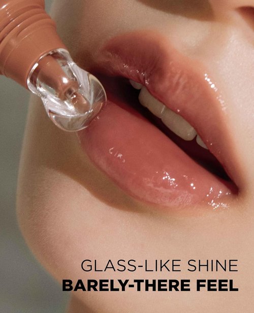 EITHER& Glazed Lip Oil - Tinted Lip Gloss with Peptides | Lightweight, Non-Sticky Moisturizer (10g)