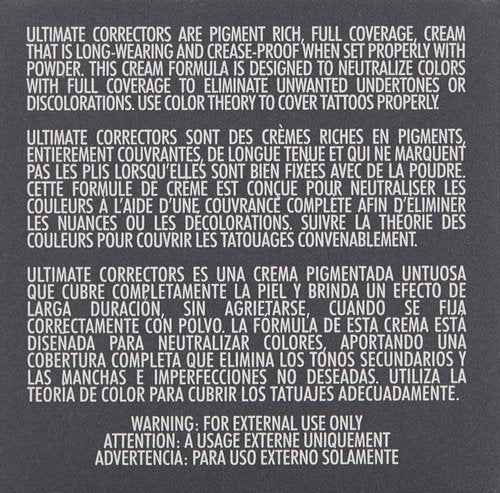 Cinema Secrets Ultimate Corrector - Cream Concealer for Dark Circles & Blemishes - Buildable Full Coverage