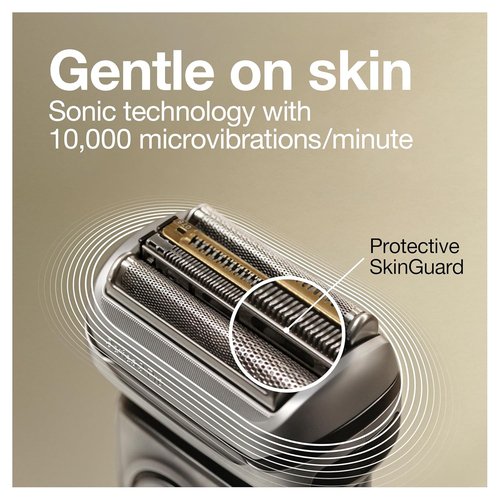 Braun Series 9 Pro 9487cc Electric Razor - Wet & Dry Rechargeable Shaver with Clean & Charge Station