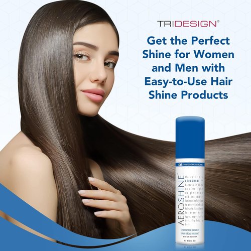 TRIDESIGN Aeroshine Hairspray - Ultra-Lightweight Shine & Sun Protection for All Hair Types | 3 Oz
